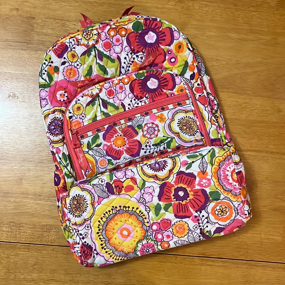 Vera Bradley Campus Backpack Bag in Clementine